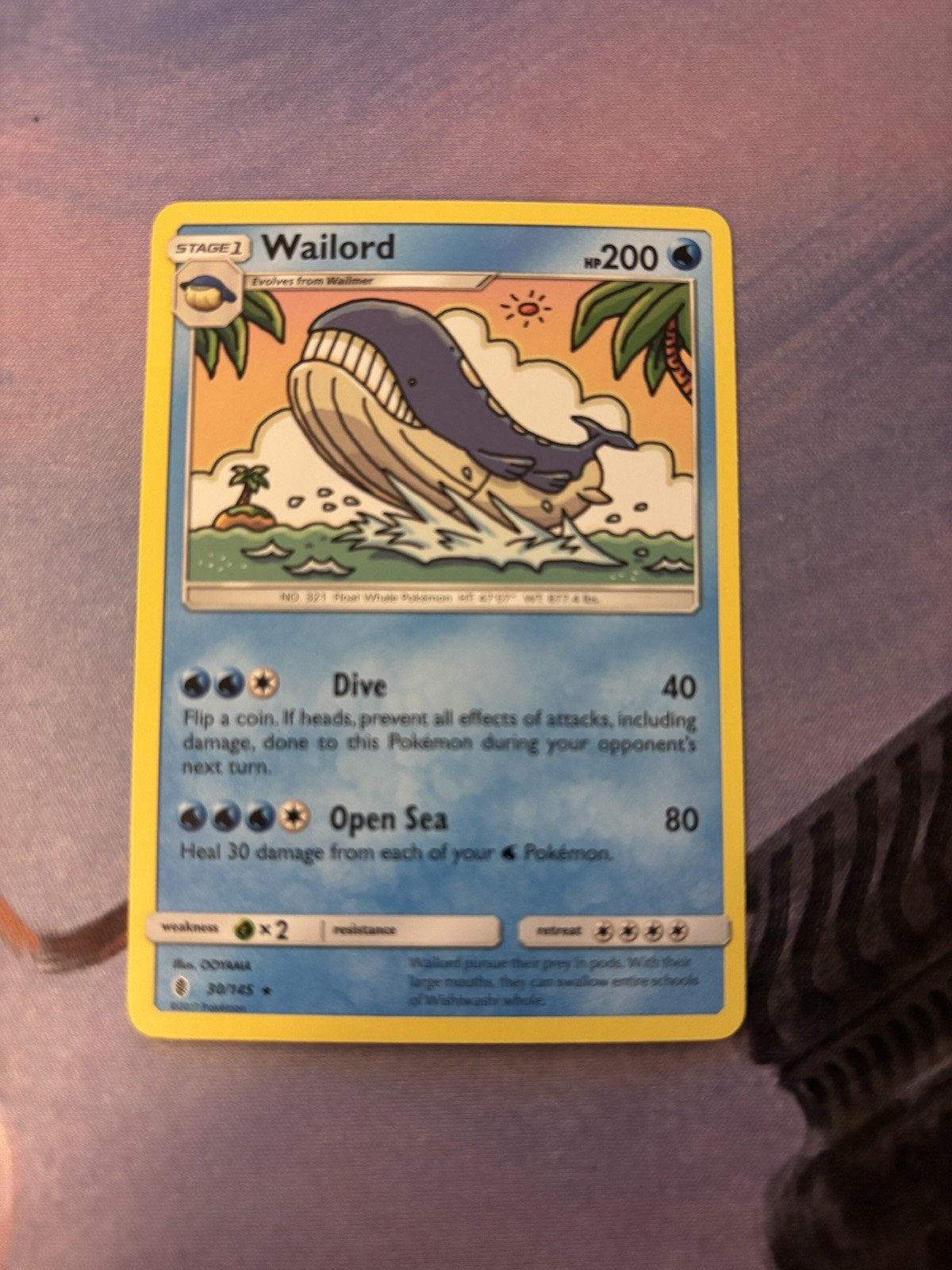 Wailord SM - Guardians Rising 30/145 Regular NM