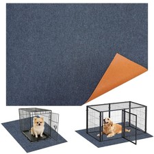 Large Mat Under Dog Crate 35x47x0.2 Inch Waterproof NonSlip Playpen
