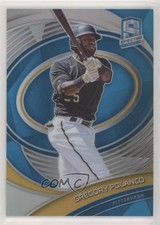 2021 Panini Spectra Neon Blue Prizm 24/50 Gregory Polanco #14 s3g