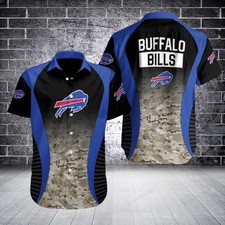 Buffalo Bills NFL Camo Aloha Hawaiian Shirt