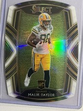 2020 Panini Select #282 Malik Taylor White Prizm Die Cut