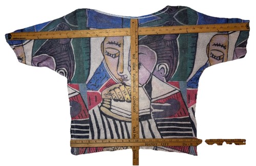 Camicia maglia larga stile Picasso vintage arte da indossare taglia unica Made in Italy - Foto 10 di 16