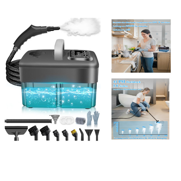 Dampfreiniger HandgeräT 2500W 6 Stufen 1,6L 1-image
