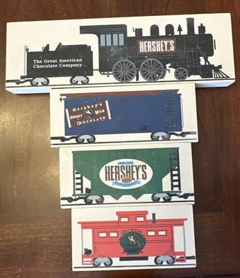 Lot of 4 The Cats Meow Hershey Chocolate Company Train Locomotive