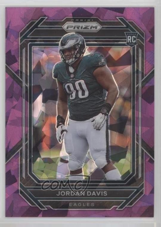 2022 Panini Prizm Rookies Purple Ice 217/225 Jordan Davis #371 Rookie RC gu3