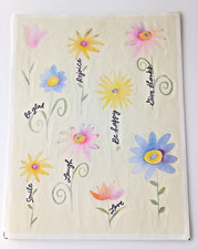 vintage Hallmark floral sticker sheet