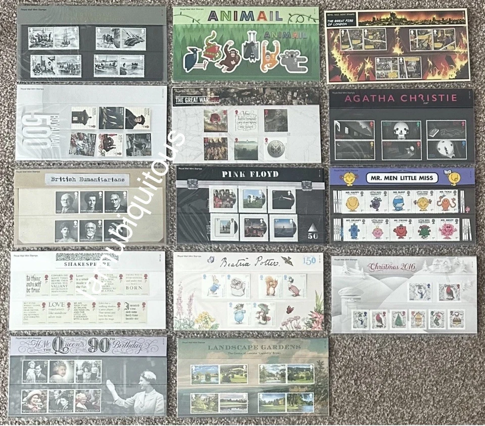 Royal Mail Presentation Packs 2016 Year Collection Mini Sheets 14 Packs Sets. - Image 3 of 4