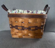 Longaberger/ Lot of 6 Small/Medium Baskets  and Tie Ons