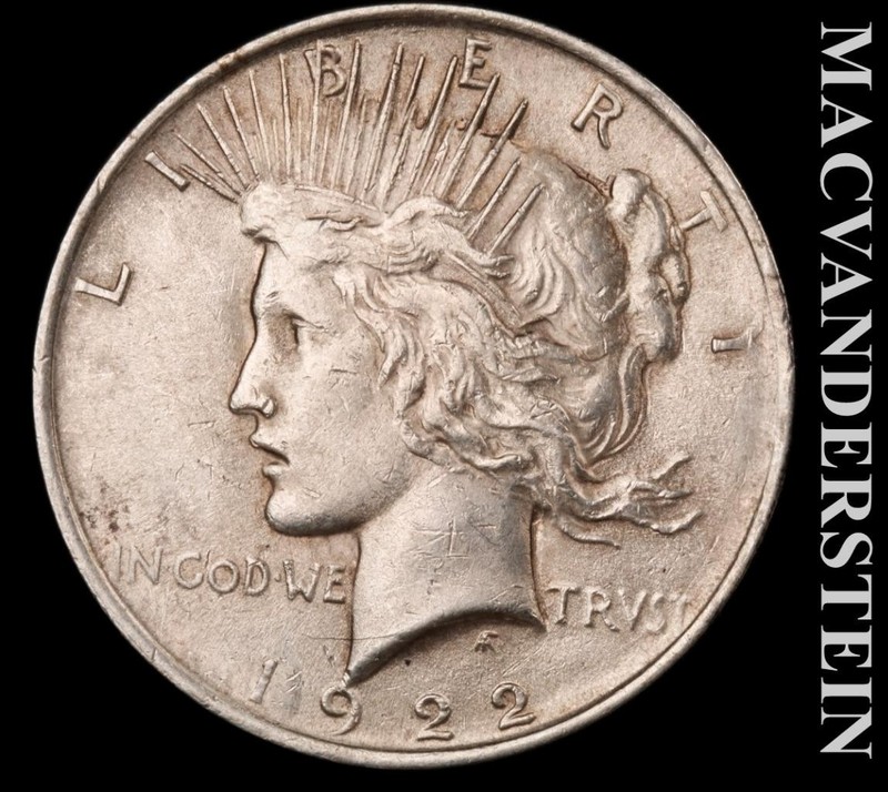 1922 Silver Peace Dollar - Scarce  High Grade  Lustrous  No Reserve  #L3991