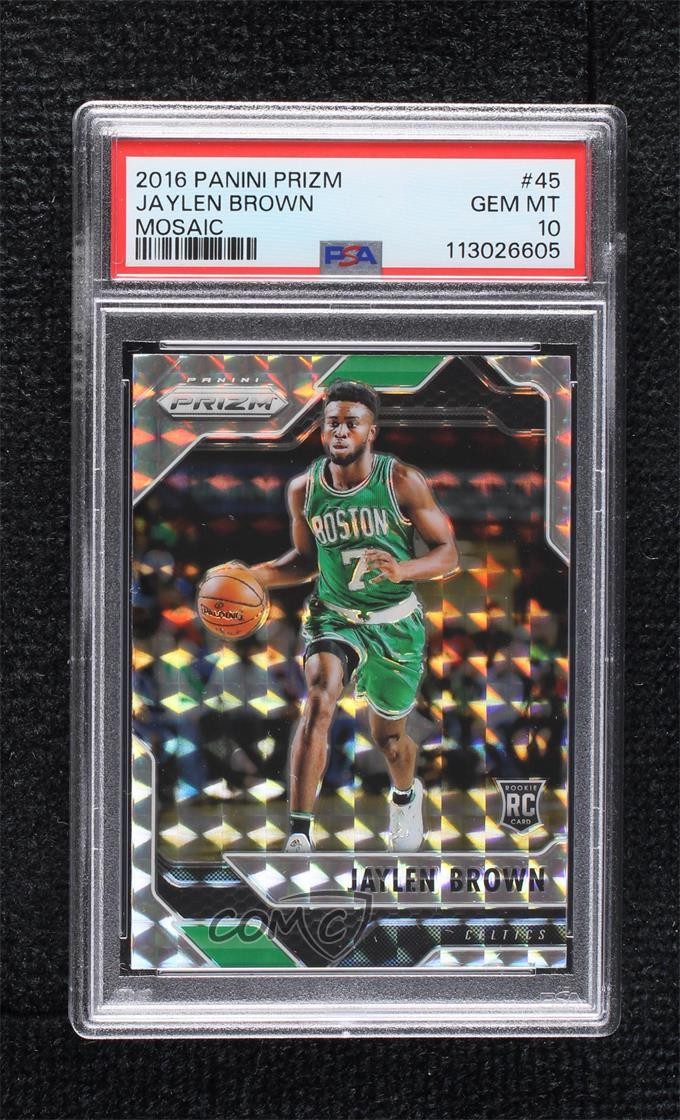 2016-17 Panini Prizm Mosaic Jaylen Brown #45 PSA 10 GEM MT 14t3
