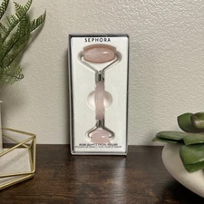 NEW!!  SEPHORA Rose Quartz Double-Ended Facial Massage Roller
