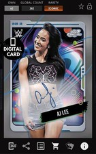 DIGITAL TOPPS WWE SLAM AJ LEE ICONIC COSMIC CHROME 25 SIGNATURE 
