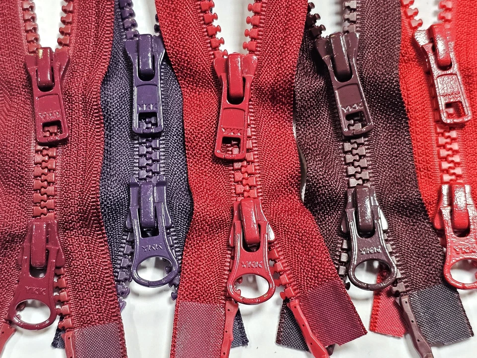 YKK Reißverschluss 2-Wege teilbar Vislon Kunststoff Krampe 6mm rot-töne 50-90cm