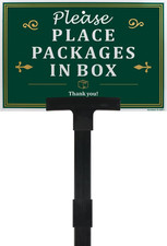 Package Deliveries Sign Please Place Packages in Box Signs with Stake -Double-Si