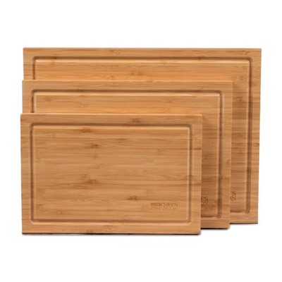 Chef s Vision Cutting Board Set (3 Pieces)   Wooden Kitchen Chopping Boards w...