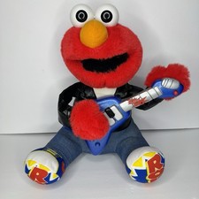 Elmo Rock Roll With Guitar Sings Shakes 1998 Jim Henson Mattel Tyco Toy