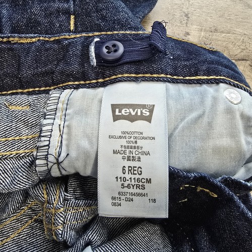 Levi's 505 Regular Blue Jean Denim Shorts Boys Size 6 Adjustable Waist 8" Inseam - Picture 6 of 9