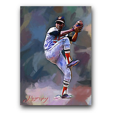 Mike Cuellar #2 Art Card Limited 33/50 Edward Vela Signed (Baltimore Orioles)