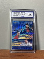 2024 Leaf EL Lionel Messi Cristiano Ronaldo Zinedine Zidane Blue Wave /20 CGC 10