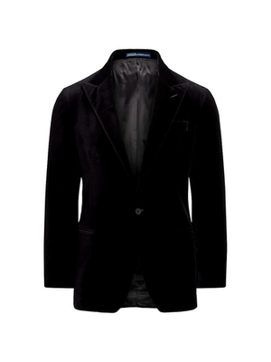 $798 Polo Ralph Lauren Men's Tailored Velvet Jacket, Black, 42 R