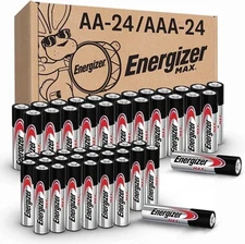 Energizer AA Batteries and AAA Batteries, 24 Max Double A Batteries and 24 Max