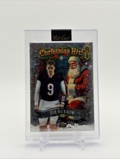 Joe Burrow True 1/1 Christmas Hit Silver Wild Card Cincinnati Cincinnati Bengals