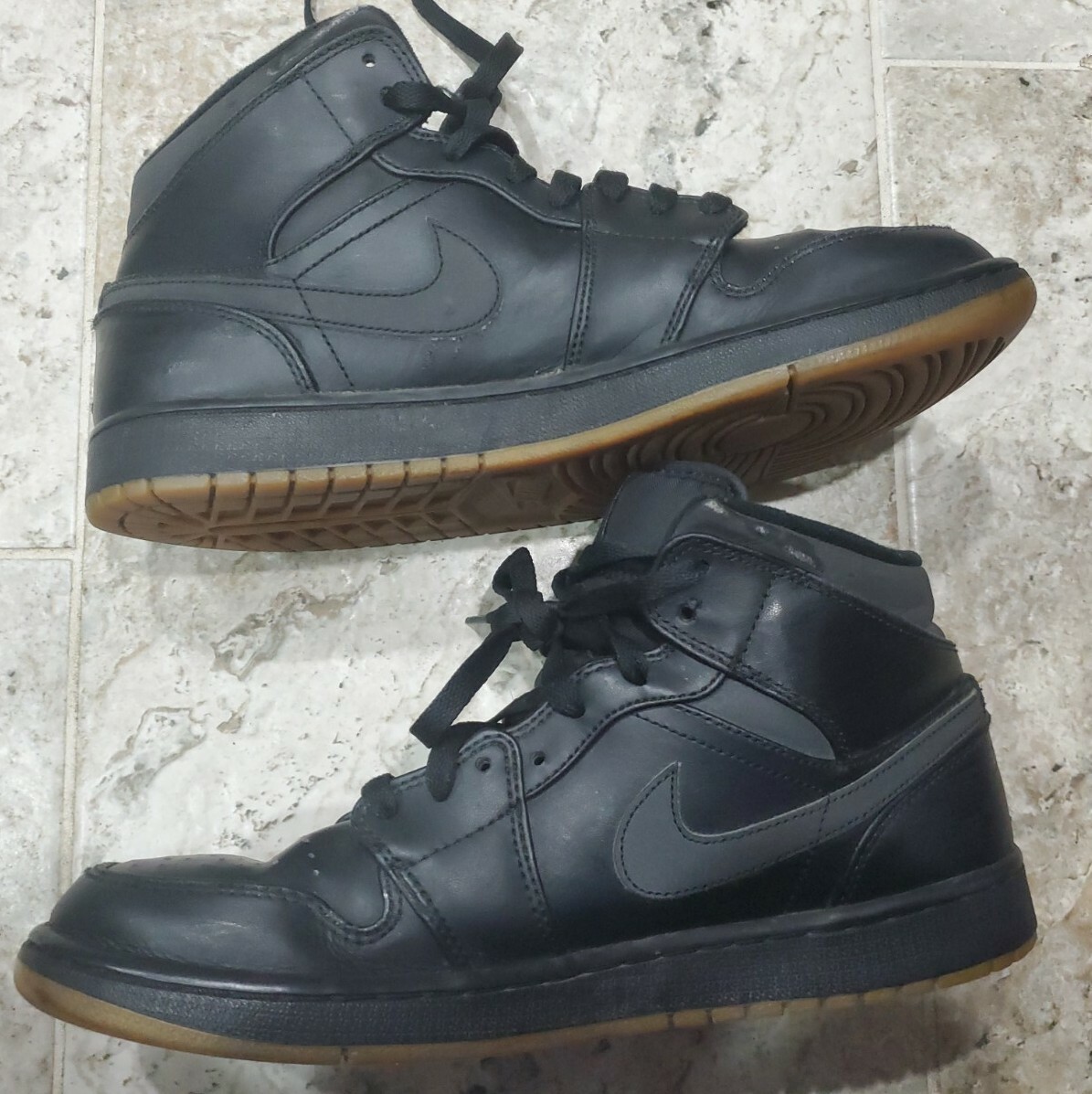 Size 10.5 - Air Jordan 1 Winterized Mid Black Gum for sale online