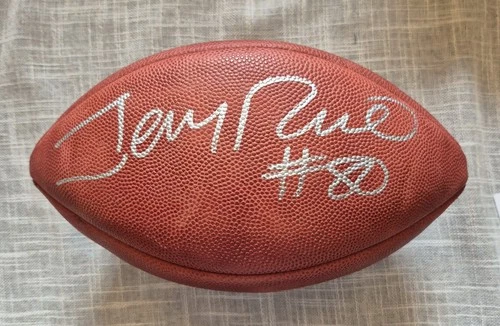 JERRY RICE Signed Autographed Wilson NFL Duke Football JSA COA 49ERS