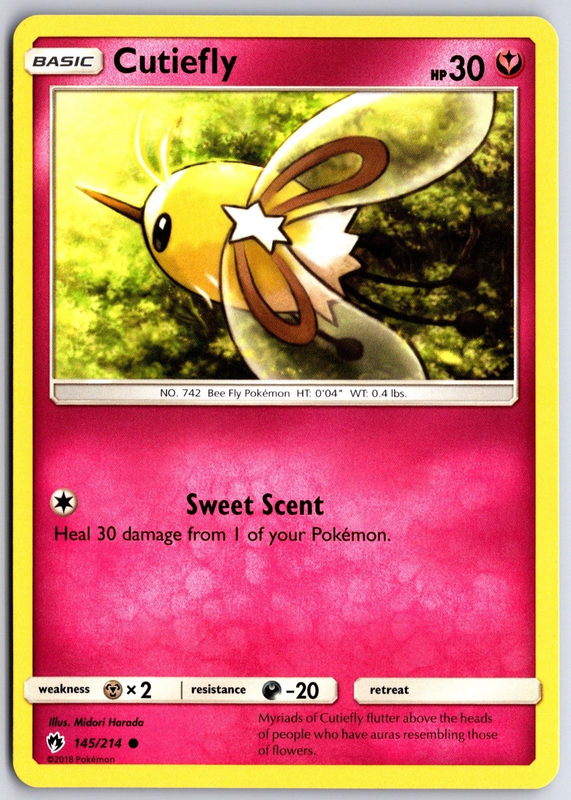 Pokemon Cutiefly 145/214 Common Lost Thunder LP