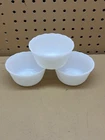 Vtg Lot of 3 Anchor Hocking Fire King Custard Cups Ramekins Oven Proof Made USA