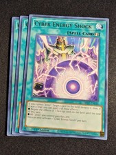 Yugioh - 3x Cyber Energy Shock LED7-EN034 1st Rare NM