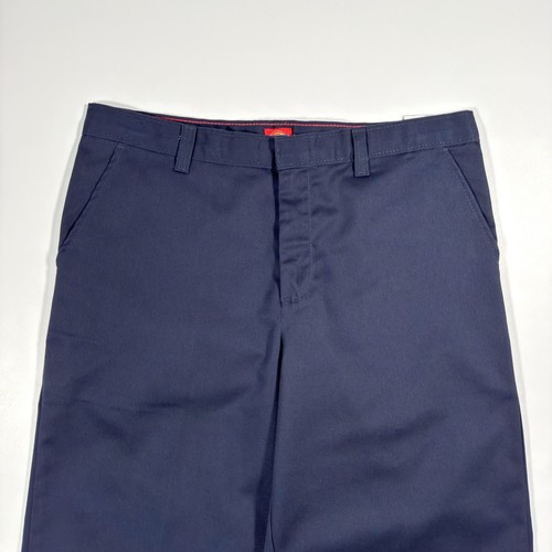 Dickies Navy Blue Classic Fit Girls Stretch Twill Bermuda Shorts W30 Kids - Picture 4 of 9