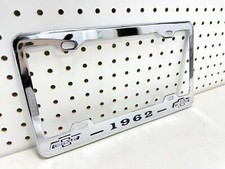 1962 Chevy Impala Bel Air Biscayne Chrome License Plate Frame Bowtie Logos