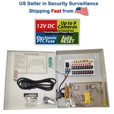 8 Channel 9 Port 12V DC Power Distributed Supply Box for CCTV Security Camera