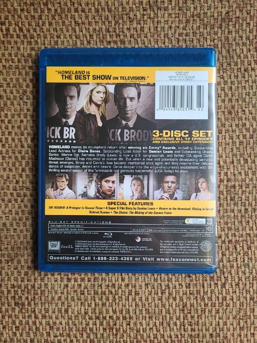 Homeland: The Complete Second Season (Blu-ray) 24543852315| eBay