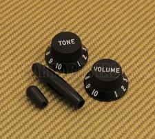 PK-FJ-B  Fender Guitar Jazzmaster Knob Set Black T/V with Tremolo & Switch Tips