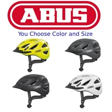 ABUS Urban-I 3.0 Helmet w/ LED Back Light Pick Size S-XL and Color White or Gray