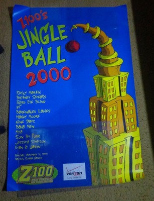 +/ JINGLE BALL 2000 CONCERT POSTER-BRITNEY SPEARS-RICKY ...