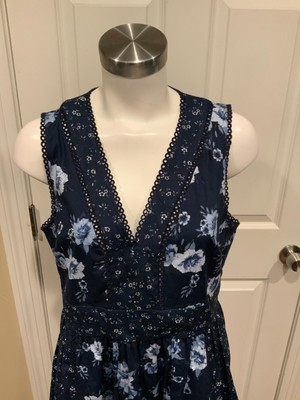 Kate Spade New York Blue Floral Prarie Rose Fit & Flare Dress Size  