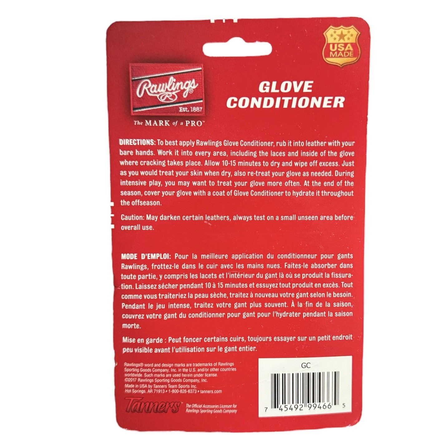 Rawlings Softball Baseball Glove Conditioner Softens Conditions Protects 1.75 oz