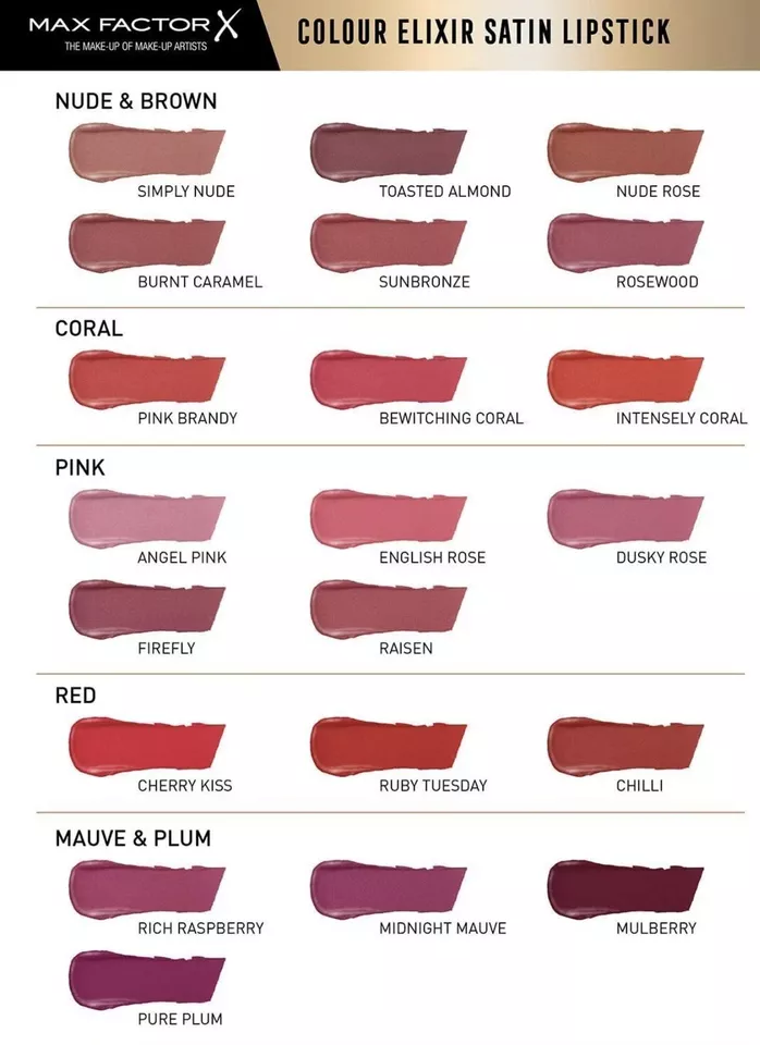 Max Factor Colour Elixir 24Hr Lipstick Mulberry 130 Genuine New Sealed - Image 2 of 3