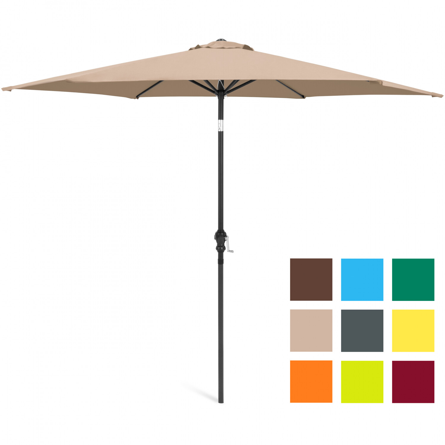 Market Umbrella Tourke 10ft Outdoor Steel Patio Push Button Tilt And Crank For Sale Online Ebay