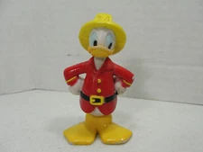 Vintage Disney Donald Duck Fire Chief Figure PVC plastic Toy