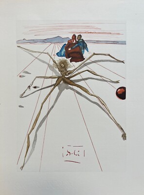 Salvador Dali 1960 Plate Signed DIVINE COMEDY PURGATORY 17 Color