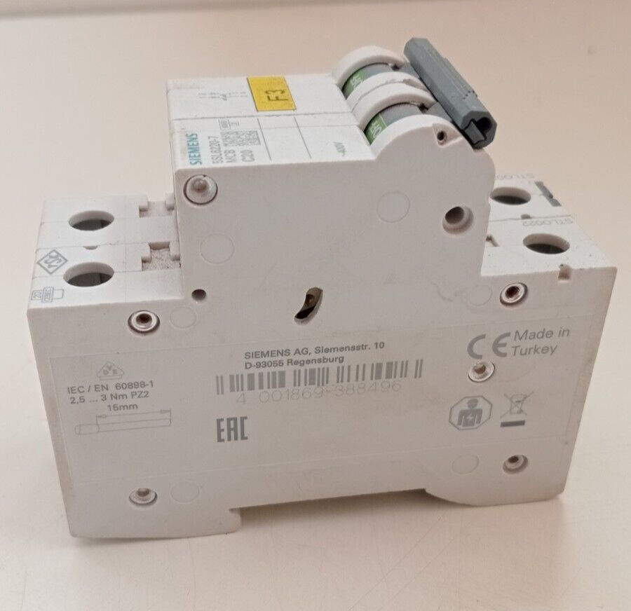 Siemens 5SL6220-7 MCB D-93055 Regensburg ) for sale online | eBay