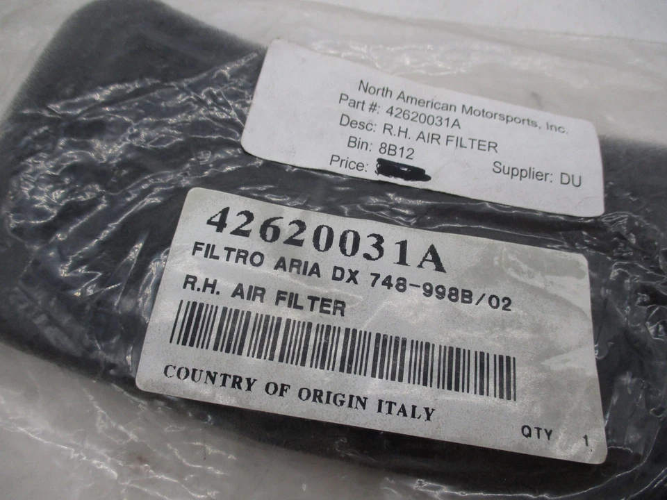 Filtro purificador aire lado derecho moto ducati aria 42620031a Foto 2 de 2