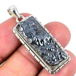 Easter Sale Shungite Gemstone 925 Sterling Silver Wedding Mother Pendant Jewelry