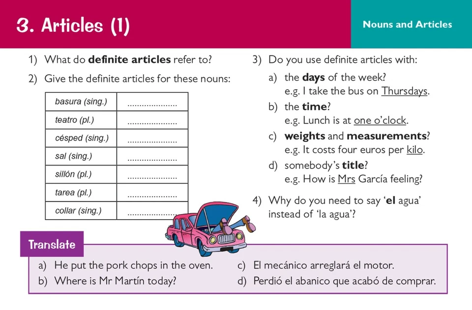 GCSE AQA Spanish Grammar & Vocabulary Revision Question Card Years 10-11 KS4 CGP - Image 2 of 4