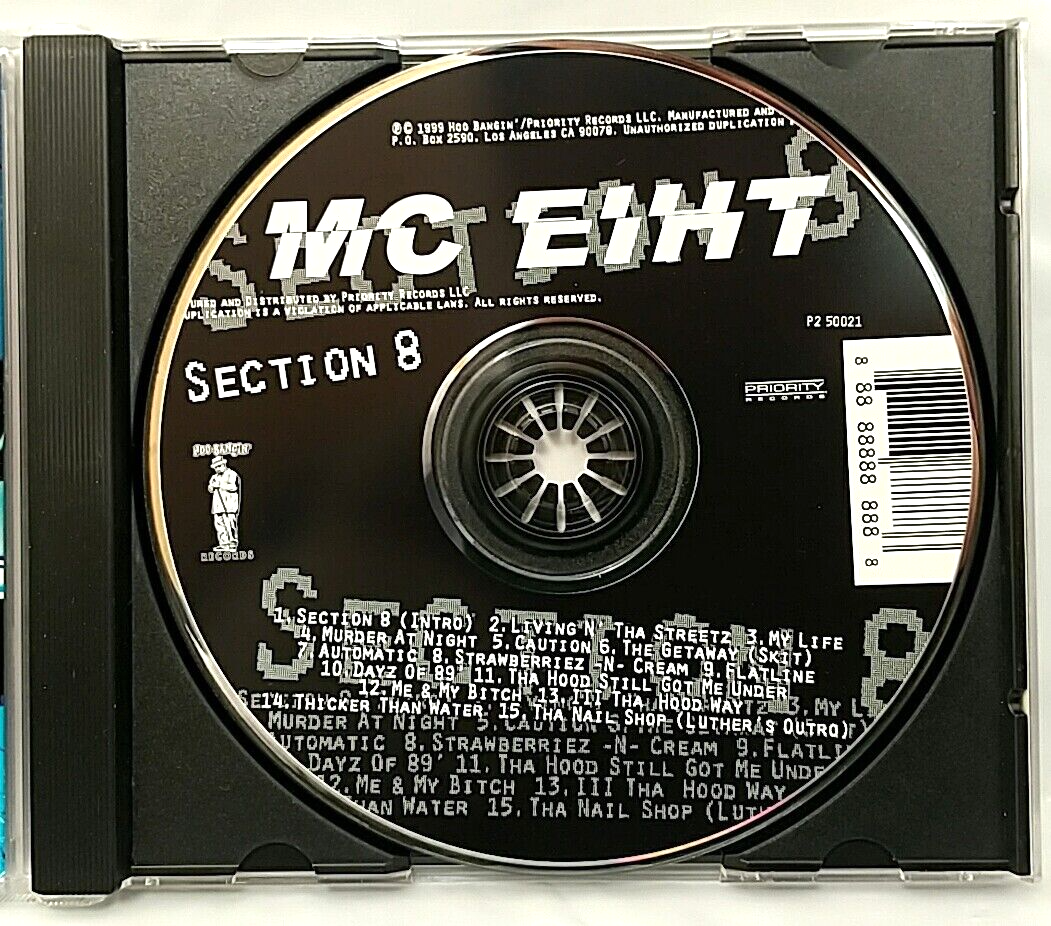 CD) MC Eiht – Section 8, US Press, P2 50021, Album, NM/NM, DIDX