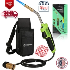 TURBOHEAT Propane Brazing Torch Kit with Holster Mapp Map Gas Torch Gun Head Wit